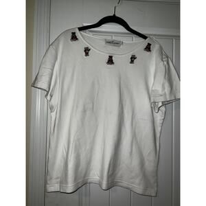Castles sport womens university of alabama white blouse short sleeve big Al LG
